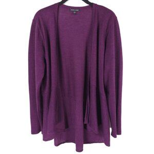 EILEEN FISHER Women’s 100%‎ MERINO WOOL ITALIAN YARN Knit Open Cardigan LARGE